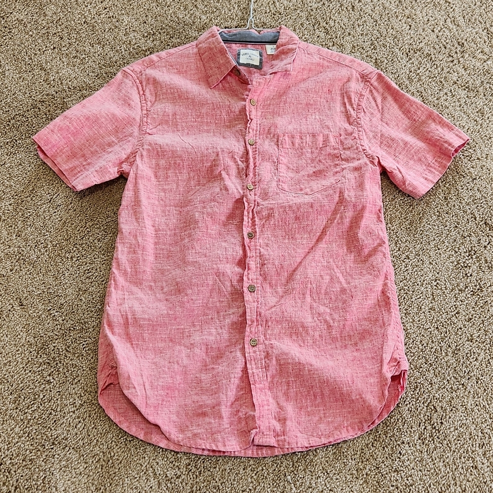 Rebel James & Charli NWOT Mens Large Short Sleeve Button Down